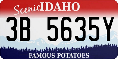 ID license plate 3B5635Y