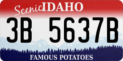 ID license plate 3B5637B