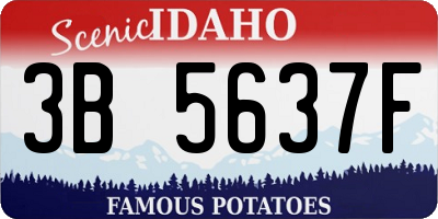 ID license plate 3B5637F