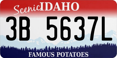 ID license plate 3B5637L
