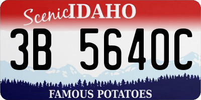 ID license plate 3B5640C