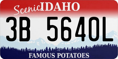 ID license plate 3B5640L
