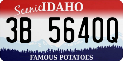 ID license plate 3B5640Q