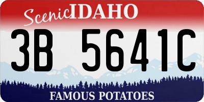ID license plate 3B5641C