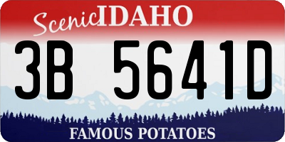 ID license plate 3B5641D