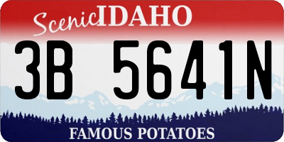 ID license plate 3B5641N