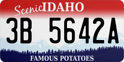 ID license plate 3B5642A