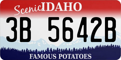 ID license plate 3B5642B