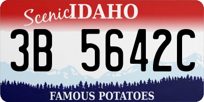 ID license plate 3B5642C