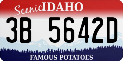 ID license plate 3B5642D