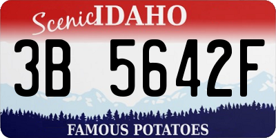 ID license plate 3B5642F