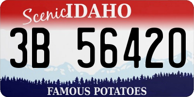 ID license plate 3B5642O