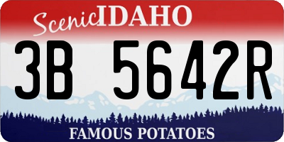 ID license plate 3B5642R