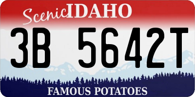 ID license plate 3B5642T
