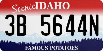 ID license plate 3B5644N