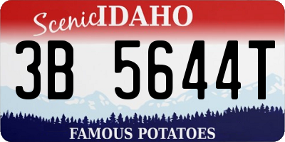 ID license plate 3B5644T