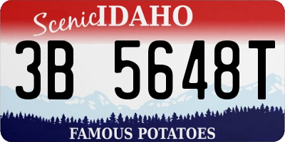 ID license plate 3B5648T