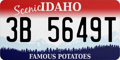 ID license plate 3B5649T