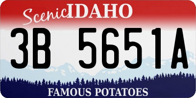 ID license plate 3B5651A
