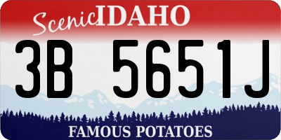 ID license plate 3B5651J
