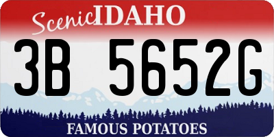 ID license plate 3B5652G