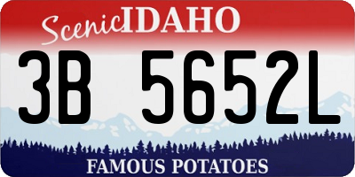 ID license plate 3B5652L