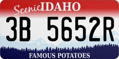 ID license plate 3B5652R