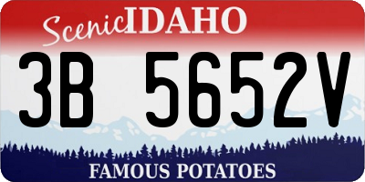 ID license plate 3B5652V