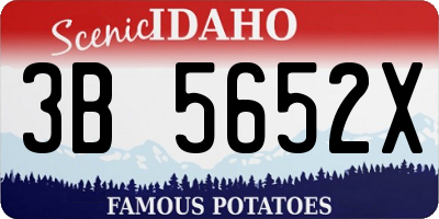 ID license plate 3B5652X