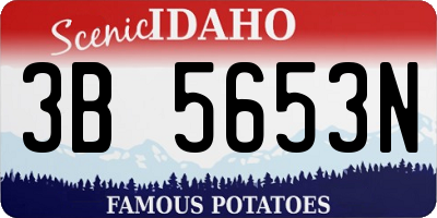 ID license plate 3B5653N