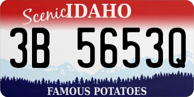 ID license plate 3B5653Q