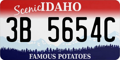 ID license plate 3B5654C