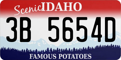 ID license plate 3B5654D