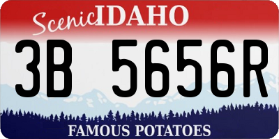 ID license plate 3B5656R