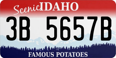 ID license plate 3B5657B