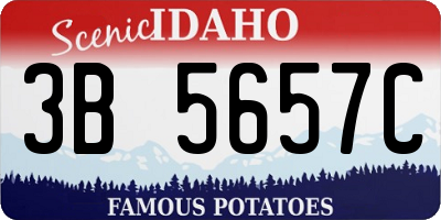 ID license plate 3B5657C