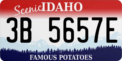 ID license plate 3B5657E