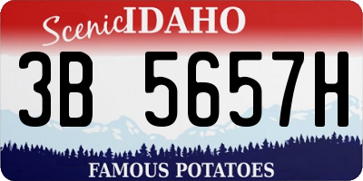ID license plate 3B5657H