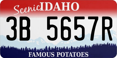 ID license plate 3B5657R