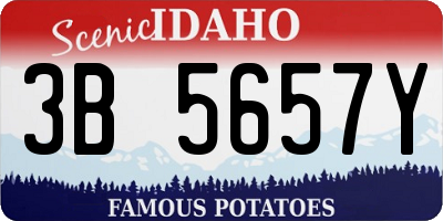 ID license plate 3B5657Y