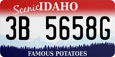 ID license plate 3B5658G