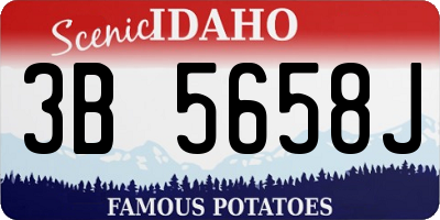 ID license plate 3B5658J