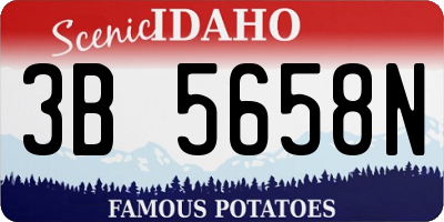 ID license plate 3B5658N