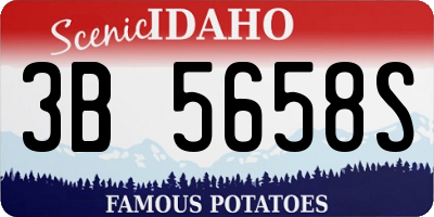 ID license plate 3B5658S