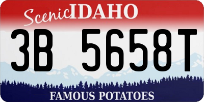 ID license plate 3B5658T