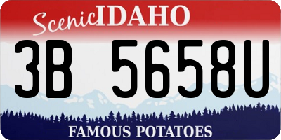 ID license plate 3B5658U