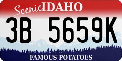 ID license plate 3B5659K