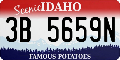ID license plate 3B5659N