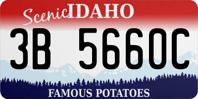 ID license plate 3B5660C