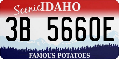 ID license plate 3B5660E